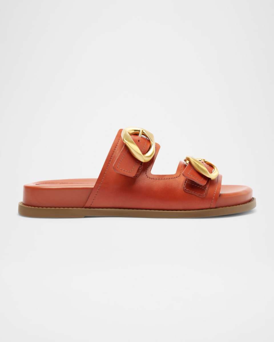 Olga Leather Buckle Sporty Sandals